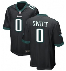 Men's Philadelphia Eagles D'Andre Swift #0 Black Vapor Limited Stitched NFL Jersey
