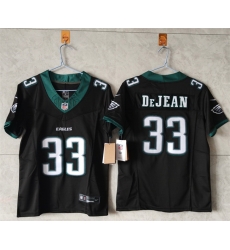 Women Philadelphia Eagles 33 Cooper DeJean Black New F U S E Vapor Untouchable Limited Stitched Football Jersey Women Philadelphia Eagles 33 Cooper DeJean Black New F U S E Vapor Untouchable Limited Stitched Football Jersey