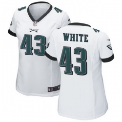 Women Philadelphia Eagles 43 Kyzir White White Vapor Untouchable Limited Stitched Jersey