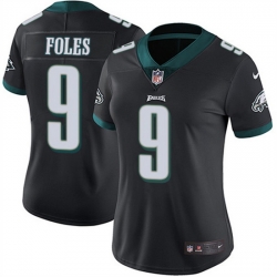 Women Philadelphia Eagles 9 Nick Foles Black Vapor Untouchable Limited Stitched Football Jersey