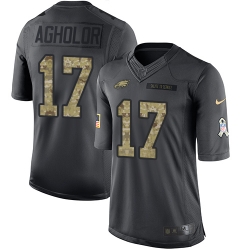 Nike Eagles #17 Nelson Agholor Black Youth Stitched NFL Limited 2016 Salute to Service Jersey