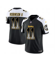 Men Pittsburgh Steelers 11 Allen Robinson II Black White 2023 F U S E  Vapor Untouchable Limited Stitched Jersey