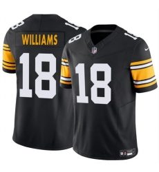 Men Pittsburgh Steelers 18 Mike Williams Black 2024 F U S E  Alternate Vapor Untouchable Limited Stitched Jersey