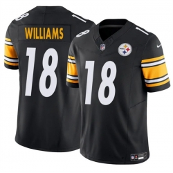 Men Pittsburgh Steelers 18 Mike Williams Black 2024 F U S E  Vapor Untouchable Limited Stitched Jersey