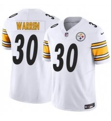 Men Pittsburgh Steelers 30 Jaylen Warren White 2025 F U S E  Vapor Limited Stitched Football Jersey