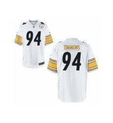 Nike Pittsburgh Steelers 94 Lawrence Timmons White Game NFL Jersey