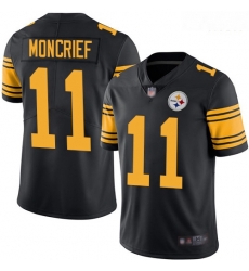 Steelers 11 Donte Moncrief Black Men Stitched Football Limited Rush Jersey