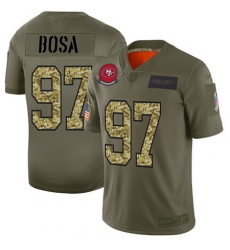 49ers 97 Nick Bosa Olive Camo Men Stitched Football Limited 2019 Salute To Service Jersey