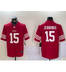 Men San Francisco 49ers 15 Jauan Jennings Red Vapor Untouchable Limited Stitched Jersey 2