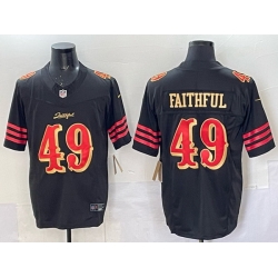 Men San Francisco 49ers 49 Faithful Black 2025 F U S E   u201CRivalries u201D Vapor Limited Stitched Football Jersey