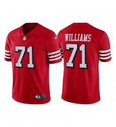 Men San Francisco 49ers 71 Trent Williams Red Vapor Untouchable Limited Stitched Football Jersey