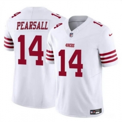 Men San Francisco 49ers White 2024 Draft F U S E  Vapor Untouchable Limited Stitched Football Jersey