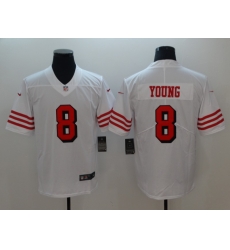 Men's San Francisco 49ers Steve Young 8 White Nike Scarlet Player Limited Jersey