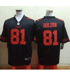 Nike 49ers #81 Anquan Boldin Black Alternate Mens Stitched NFL Game Jersey