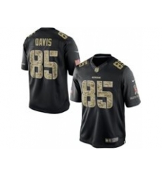 Nike San Francisco 49ers 85 Vernon Davis Black Limited Salute To Service NFL Jersey