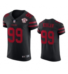 Nike San Francisco 49ers 99 Javon Kinlaw Black Alternate Men 75th Anniversary Stitched NFL Vapor Untouchable Elite Jersey