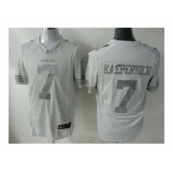 Nike san francisco 49ers 7 Colin Kaepernick White game Platinum NFL Jersey