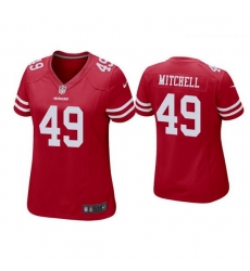 Women San Francisco 49ers 49 Elijah Mitchell Red Jersey