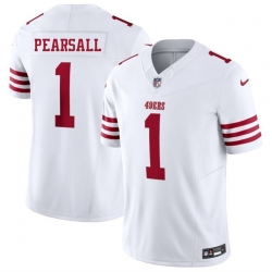 Youth San Francisco 49ers 1 Ricky Pearsall White 2025 F U S E  Vapor Untouchable Limited Stitched Football Jersey