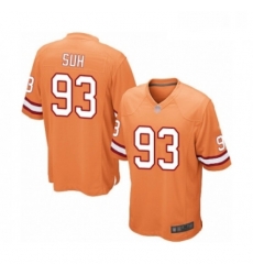 Mens Tampa Bay Buccaneers 93 Ndamukong Suh Game Orange Glaze Alternate Football Jersey