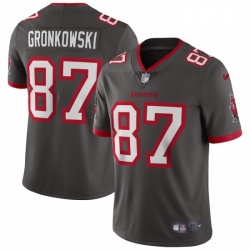 Youth Tampa Bay Buccaneers #87 Rob Gronkowski Nike Pewter Alternate Vapor Limited Jersey