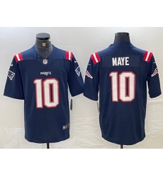 Men New England Patriots 10 Drake Maye  2024 Draft Vapor Limited Stitched Football Jersey