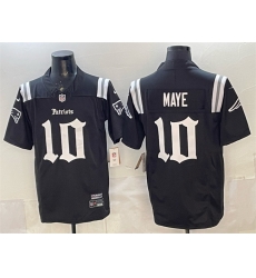 Men New England Patriots 10 Drake Maye Black F U S E Gothic Revolution Edition Stitched Football Jersey Men New England Patriots 10 Drake Maye Black F U S E Gothic Revolution Edition Stitched Football Jersey