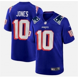 Men New England Patriots 10 Mac Jones Royal Stitched Jersey