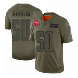 Men New England Patriots 50 Chase Winovich Limited Camo 2019 Salute to Service Football Jersey