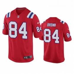 Men Nike New England Patriots 84 Antonio Brown Red Game Jersey