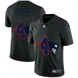 New England Patriots 4 Jarrett Stidham Men Nike Team Logo Dual Overlap Limited NFL Jersey Black