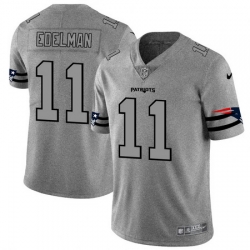 Nike Patriots 11 Julian Edelman 2019 Gray Gridiron Gray Vapor Untouchable Limited Jersey