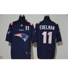 Nike Patriots 11 Julian Edelman Navy Team Big Logo Number Vapor Untouchable Limited Jersey