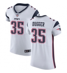 Nike Patriots 35 Kyle Dugger White Men Stitched NFL New Elite Jersey