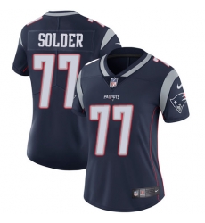 Nike Patriots #77 Nate Solder Navy Blue Team Color Womens Stitched NFL Vapor Untouchable Limited Jersey