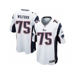 Youth Nike New England Patriots #75 Vince Wilfork White Stitched NFL Jersey