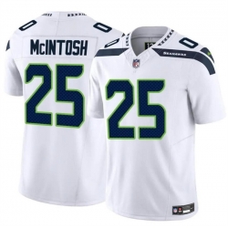 Men Seattle Seahawks 25 Kenny McIntosh White 2024 F U S E Vapor Limited Stitched Football Jersey