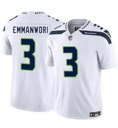 Men Seattle Seahawks 3 Nick Emmanwori White 2025 F U S E  Vapor Untouchable Limited Stitched Football Jersey