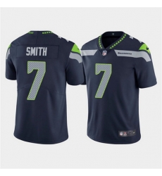 Men Seattle Seahawks 7 Geno Smith Navy Vapor Untouchable Limited Stitched Jersey