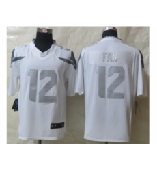 Nike Seattle Seahawks 12 Fan hite Game Platinum WNFL Jersey