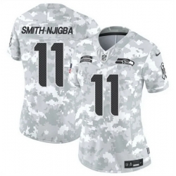 Women Seattle Seahawks 11 Jaxon Smith Njigba 2024 F U S E Arctic Camo Salute To Service Limited Stitched Football Jersey