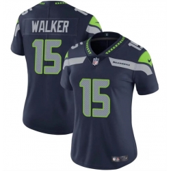 Women Seattle Seahawks 15 P J  Walker Navy Vapor Limited Stitched Football Jersey