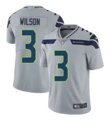 Nike Seahawks #3 Russell Wilson Grey Alternate Youth Stitched NFL Vapor Untouchable Limited Jersey