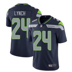 Seahawks 24 Marshawn Lynch Navy Youth Vapor Untouchable Limited Jersey