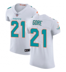 Nike Dolphins #21 Frank Gore White Mens Stitched NFL Vapor Untouchable Elite Jersey