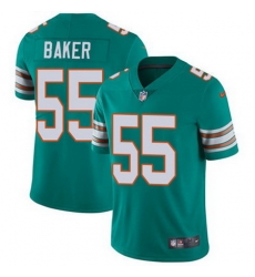 Nike Dolphins #55 Jerome Baker Aqua Green Alternate Mens Stitched NFL Vapor Untouchable Limited Jersey