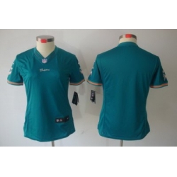 Women Nike Miami Dolphins Blank Green Color[Women Limited Jerseys]