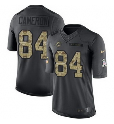 Nike Dolphins #84 Jordan Cameron Black Youth Stitched NFL Limited 2016 Salute to Service Jersey