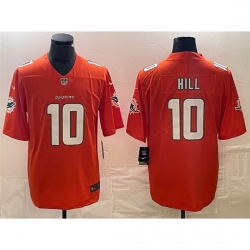 Youth Miami Dolphins 10 Tyreek Hill Orange Vapor Untouchable Limited Stitched Football Jersey