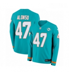 Youth Nike Miami Dolphins 47 Kiko Alonso Limited Aqua Therma Long Sleeve NFL Jersey